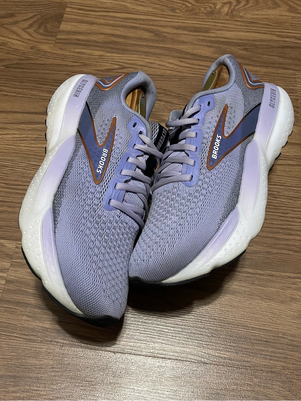 Brooks Glycerin GTS 21 1204091B544 9.5 Sneaker Womens Purple Knit Running